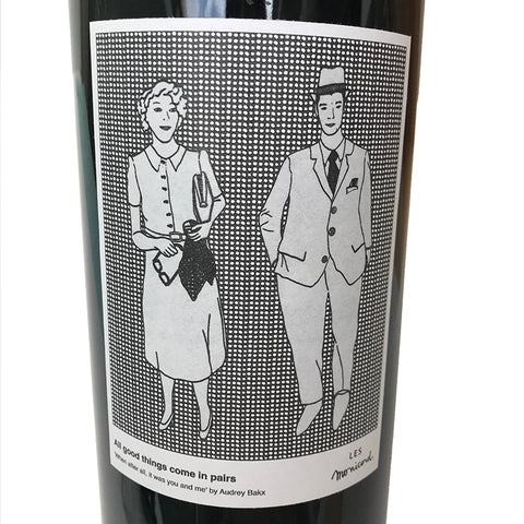 Unique label for fine Bordeaux wine, unique labels by Audrey Bakx, nice for a wedding, magnum red wine